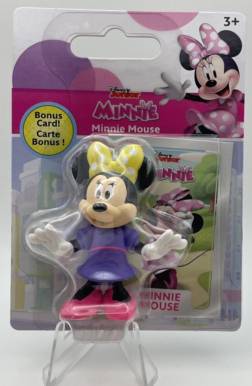 NEW ~ DISNEY JUNIOR MINNIE FIGURE & BONUS CARD Collectible/Cake Topper